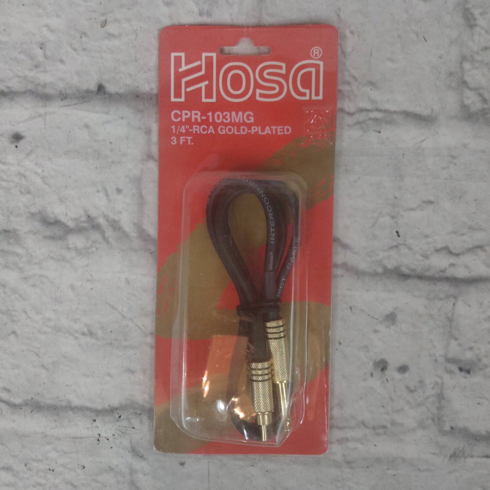 Hosa CPR-103MG 1/4- RCA GOLD PLATED 3FT Cable