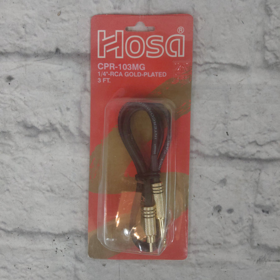 Hosa CPR-103MG 1/4- RCA GOLD PLATED 3FT Cable