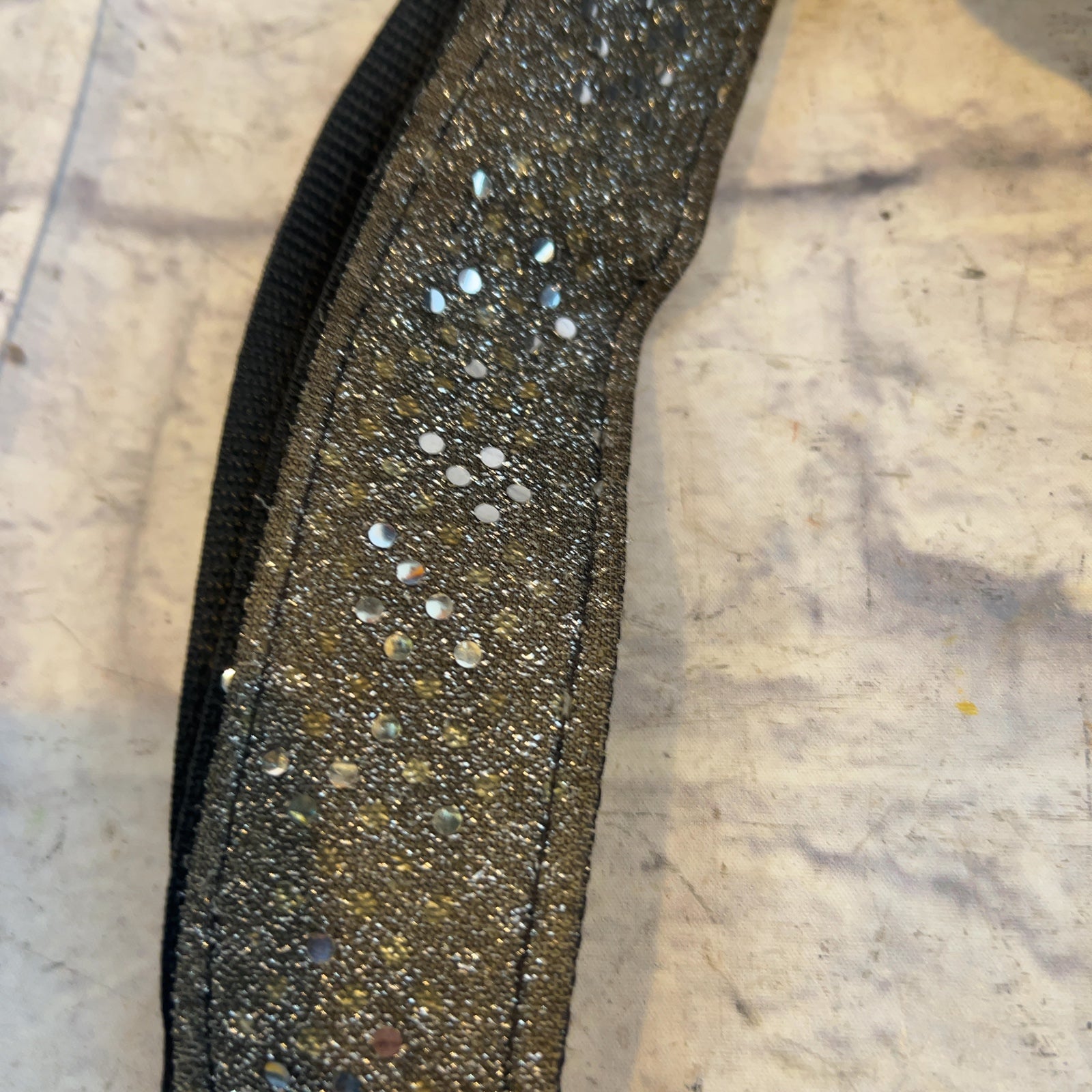 Unknown Black Sequin Guitar Strap
