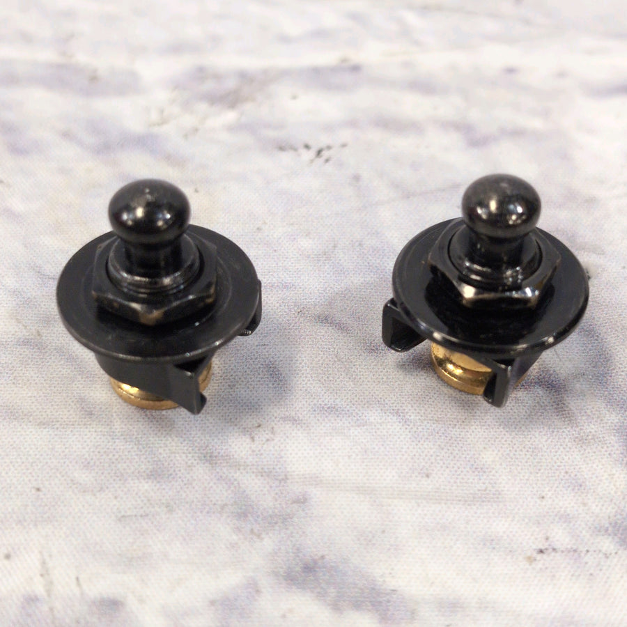 Schaller Gold / Black Security Strap Locks/Buttons (Pair)
