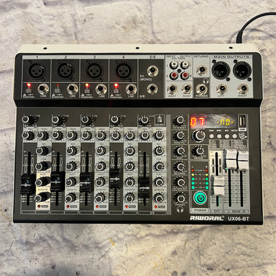 Riworal UX06-BT 6 Channel Passive Mixer with fx and Bluetooth