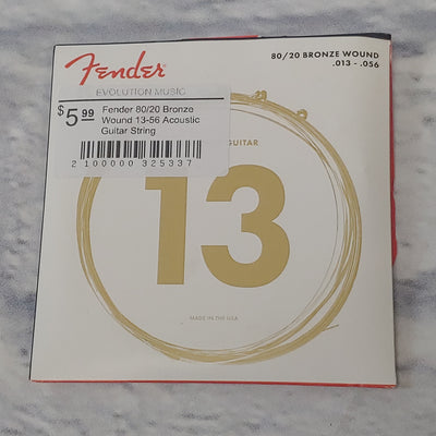 Fender 80/20 Bronze Wound 13-56 Acoustic Guitar Strings