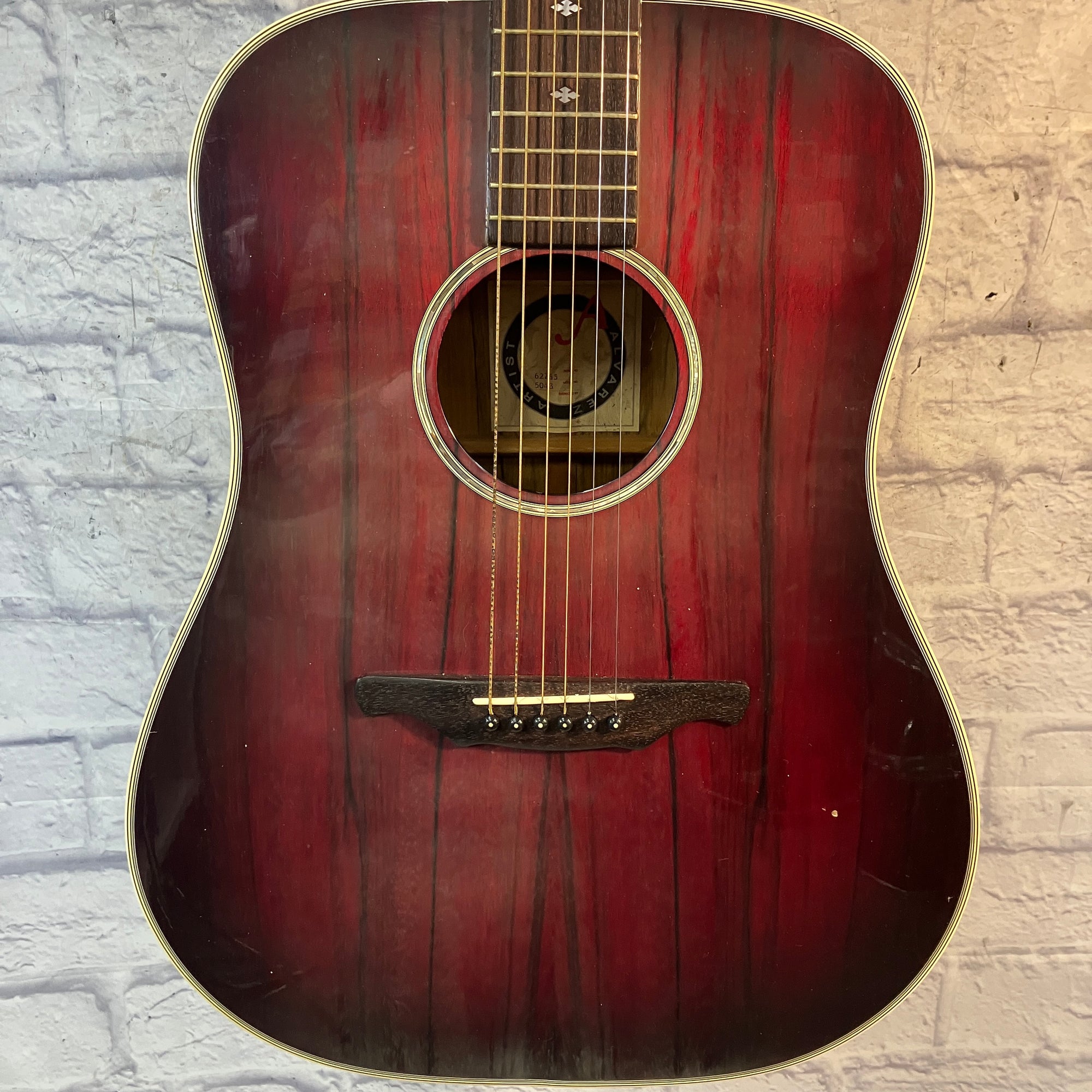 Alvarez Artist Series 5043 Deep Crimson Acoustic Guitar (With Hard Case)