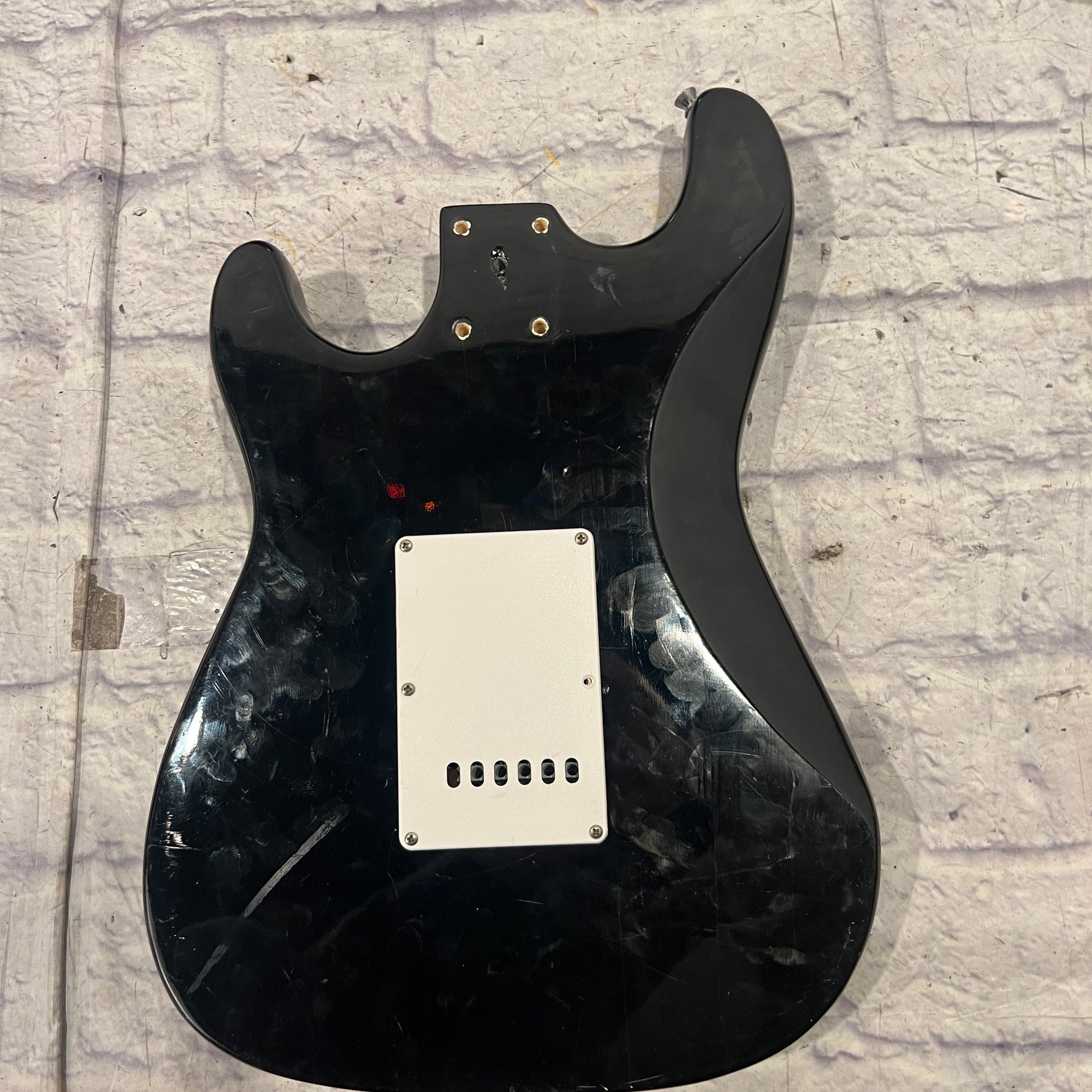 Unknown Black Strat Style Loaded Guitar Body