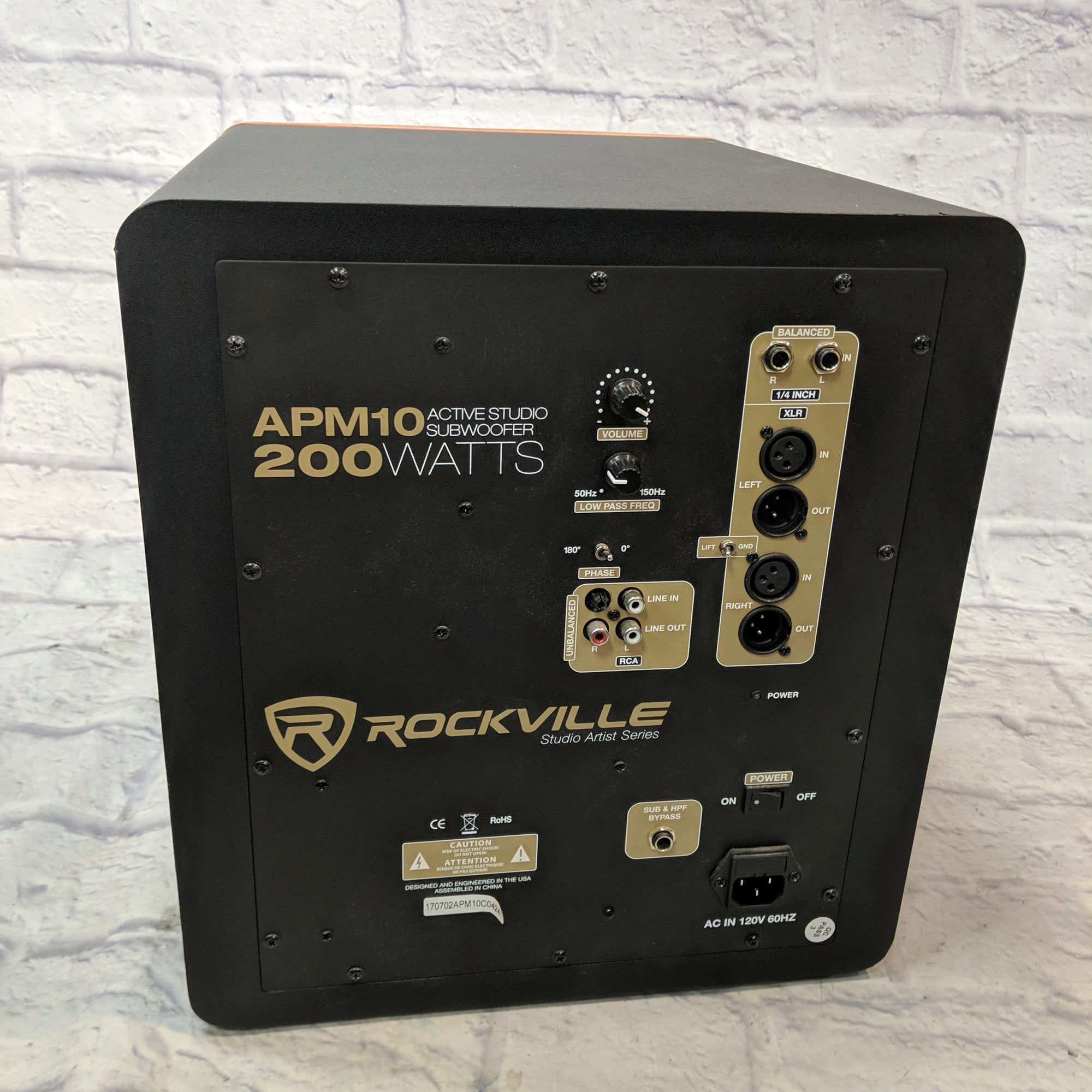 Rockville APM10 Active Studio Subwoofer