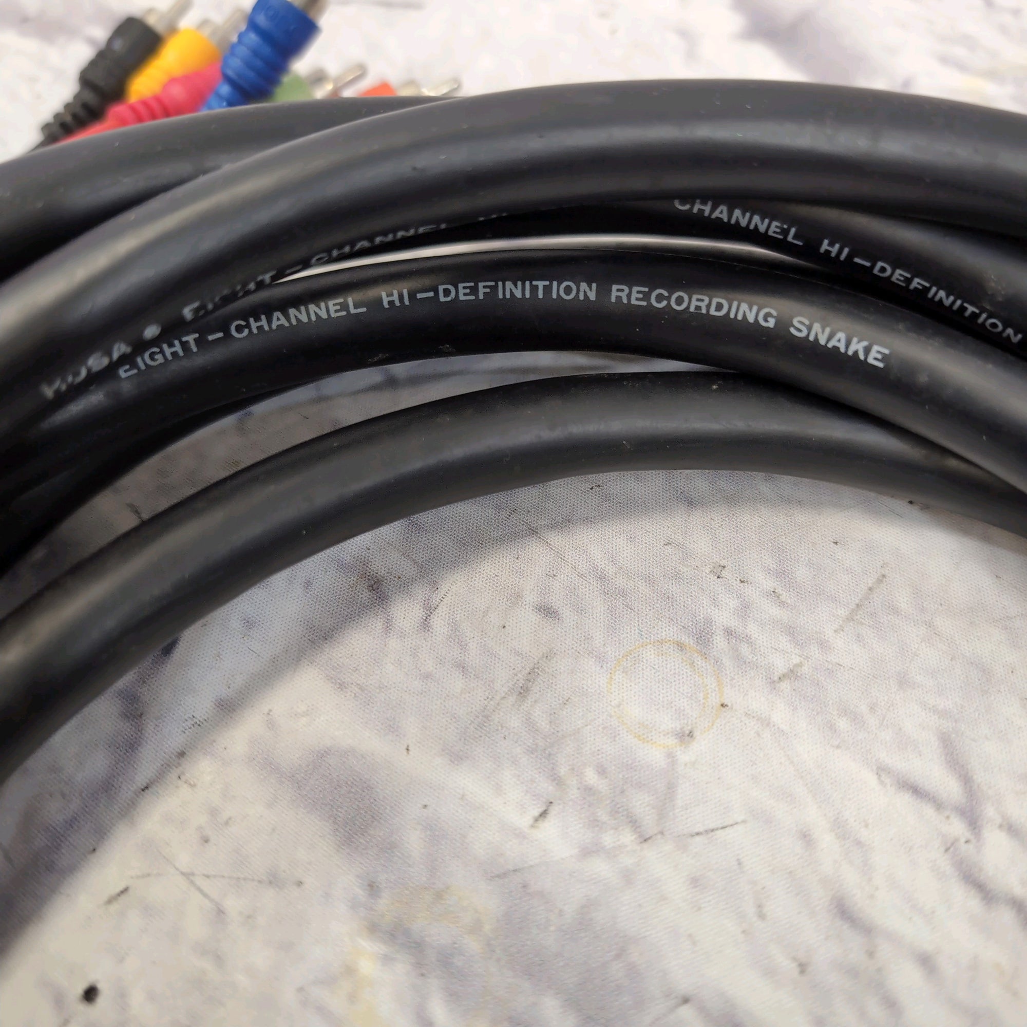 Hosa 15" 15 foot RCA to 1/4" TS 8 Channel Recording Snake