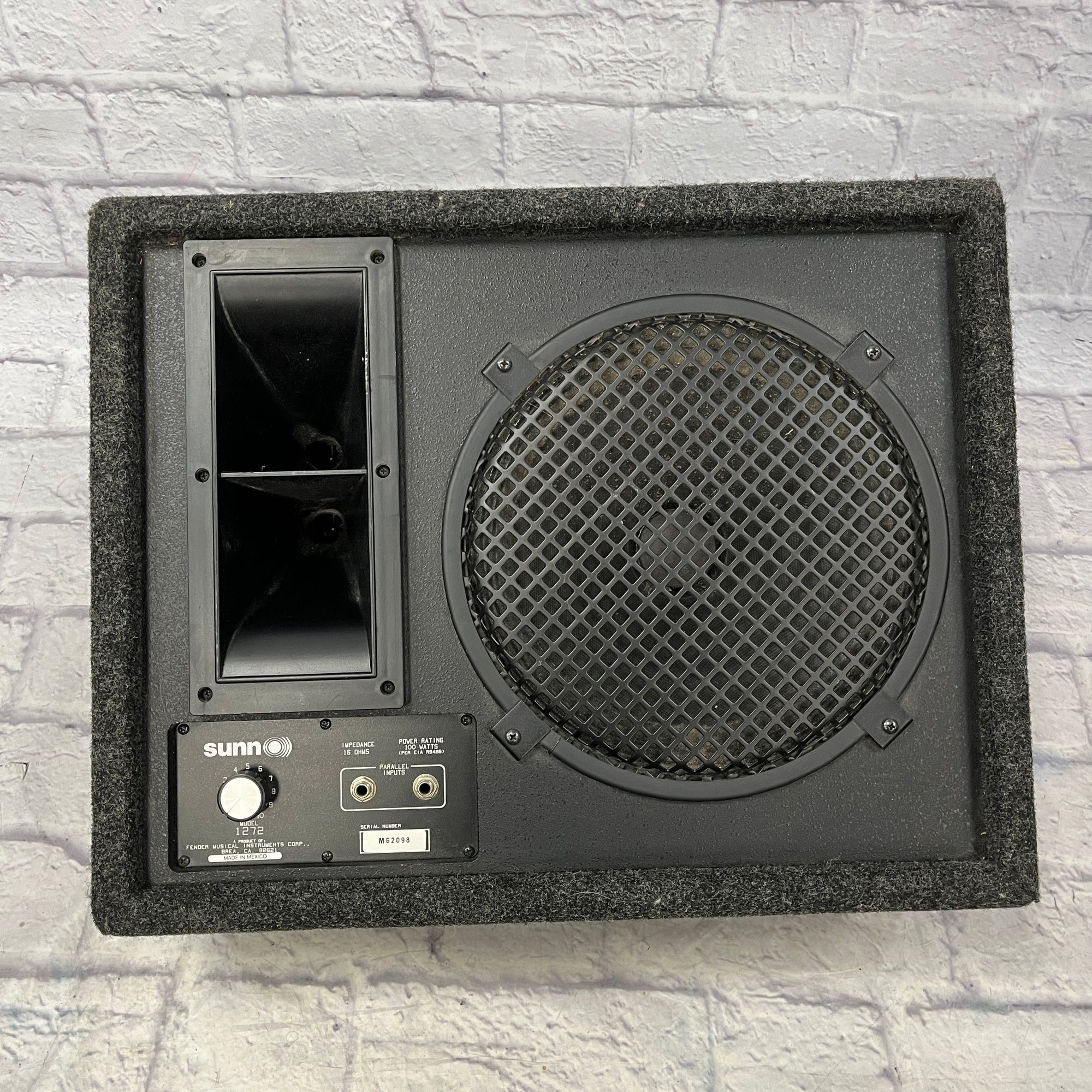 Sunn 1272 Stage Monitor Passive Speaker