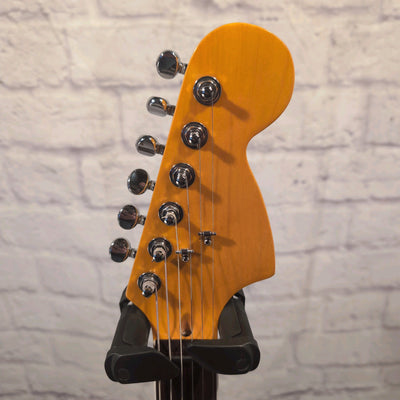 Partscaster Solar Flare Green Squier Body Bound Neck Electric Guitar