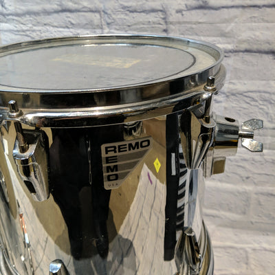 Remo Quadura 4 Piece Drum Set - Chrome Drum Kit
