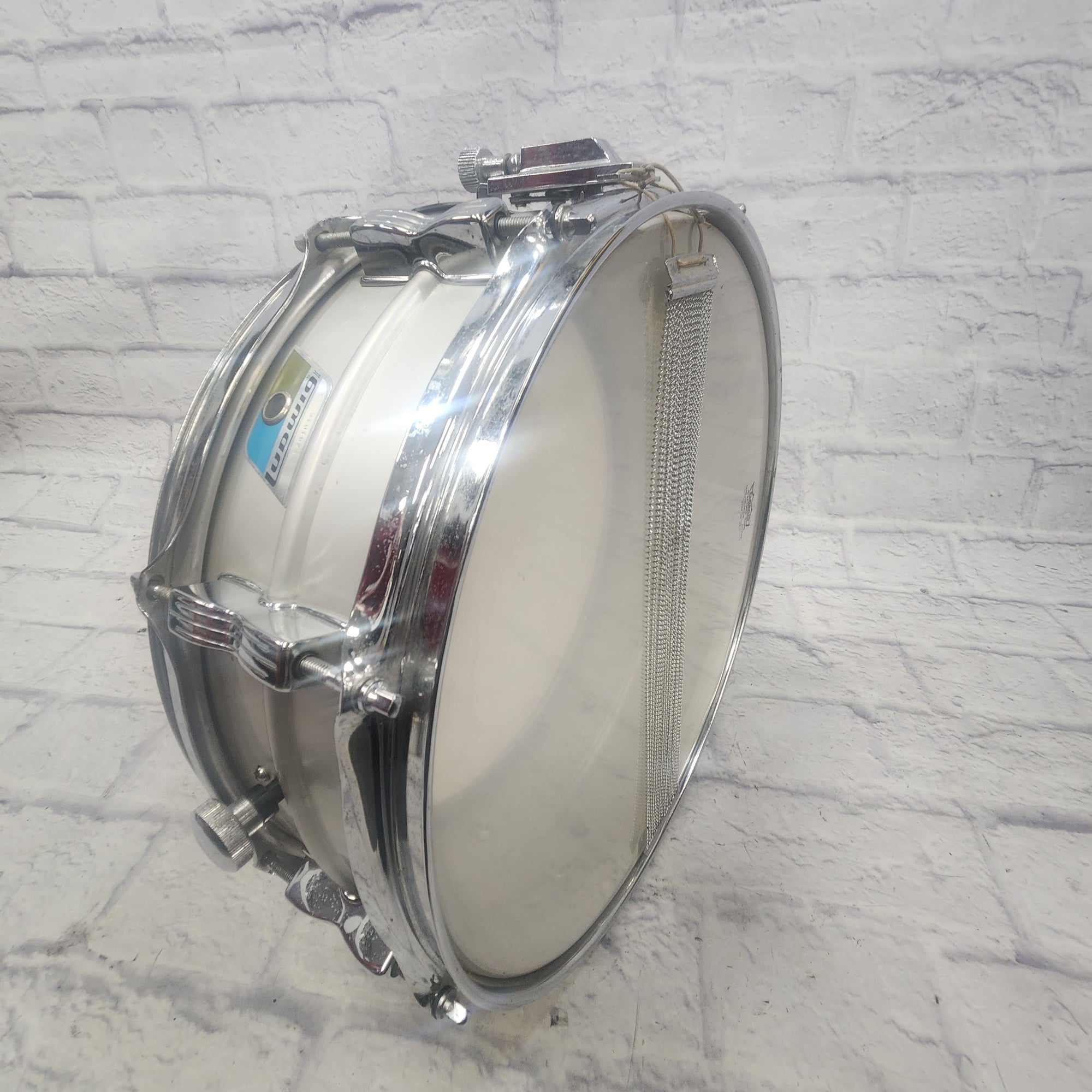 Ludwig Acrolite No 404 5x14" Snare Drum 8 Lug Rounded B/0 Badge w/ Clamshell Case