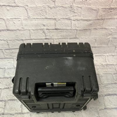 Unknown Plastic DJ Case with Wheels and Telescoping Handle