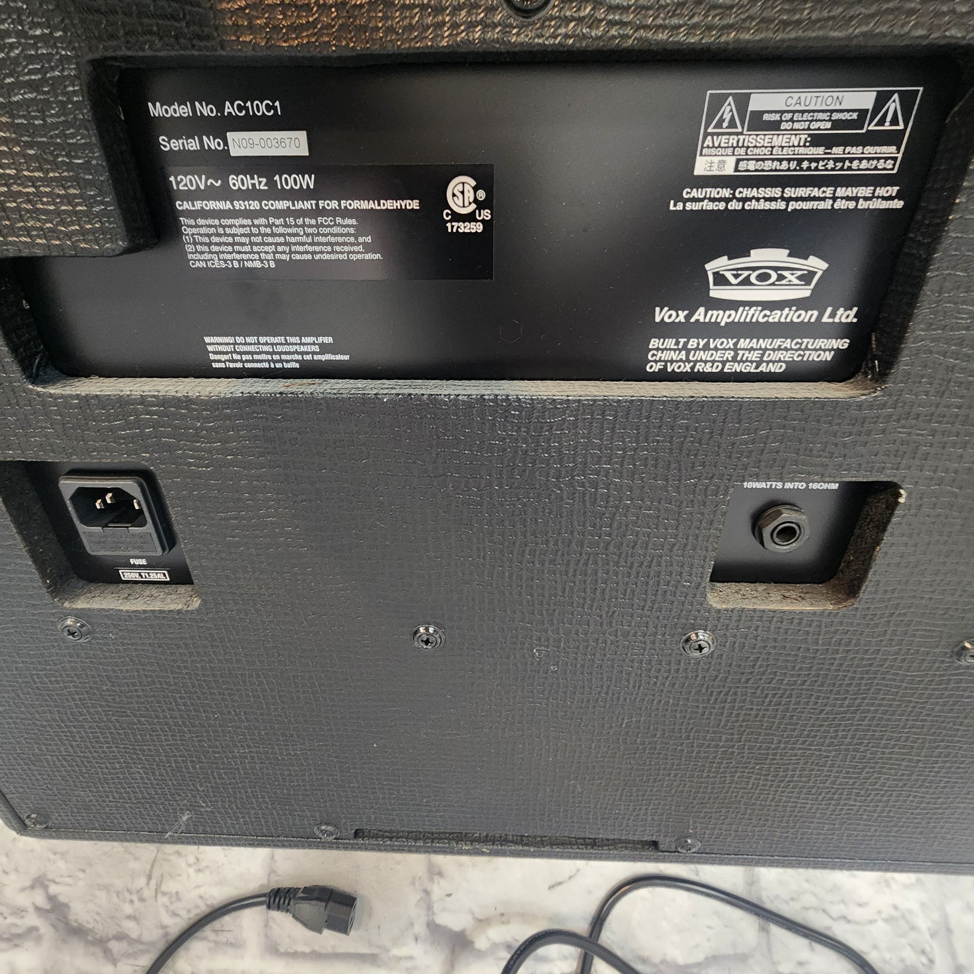 Vox AC10 C1 Tube Combo with 10in Greenback Speaker Guitar