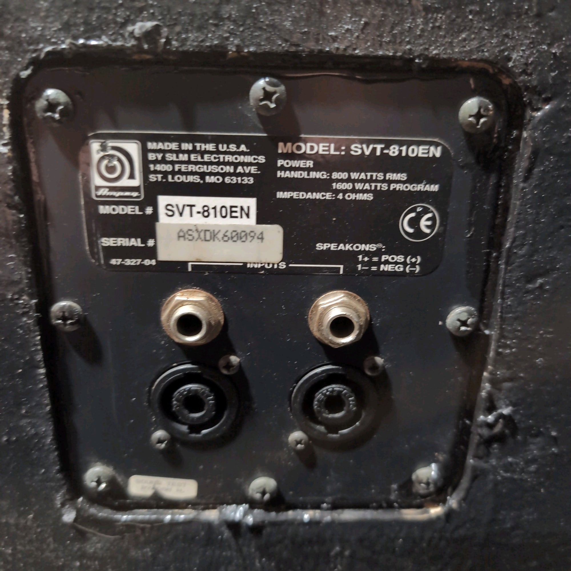 Ampeg SVT-810 8x10 Bass Speaker Cabinet