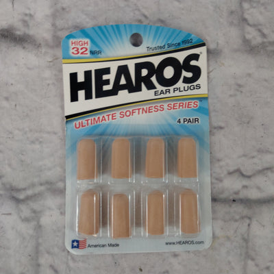 Hearos Ultimate Softness Series Ear Plugs - 32dB NRR, 4 pair