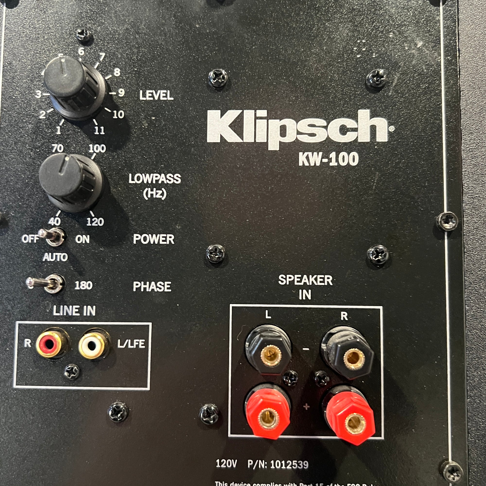 Klipsch KW-100 Home Audio Subwoofer