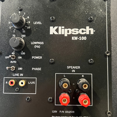 Klipsch KW-100 Home Audio Subwoofer