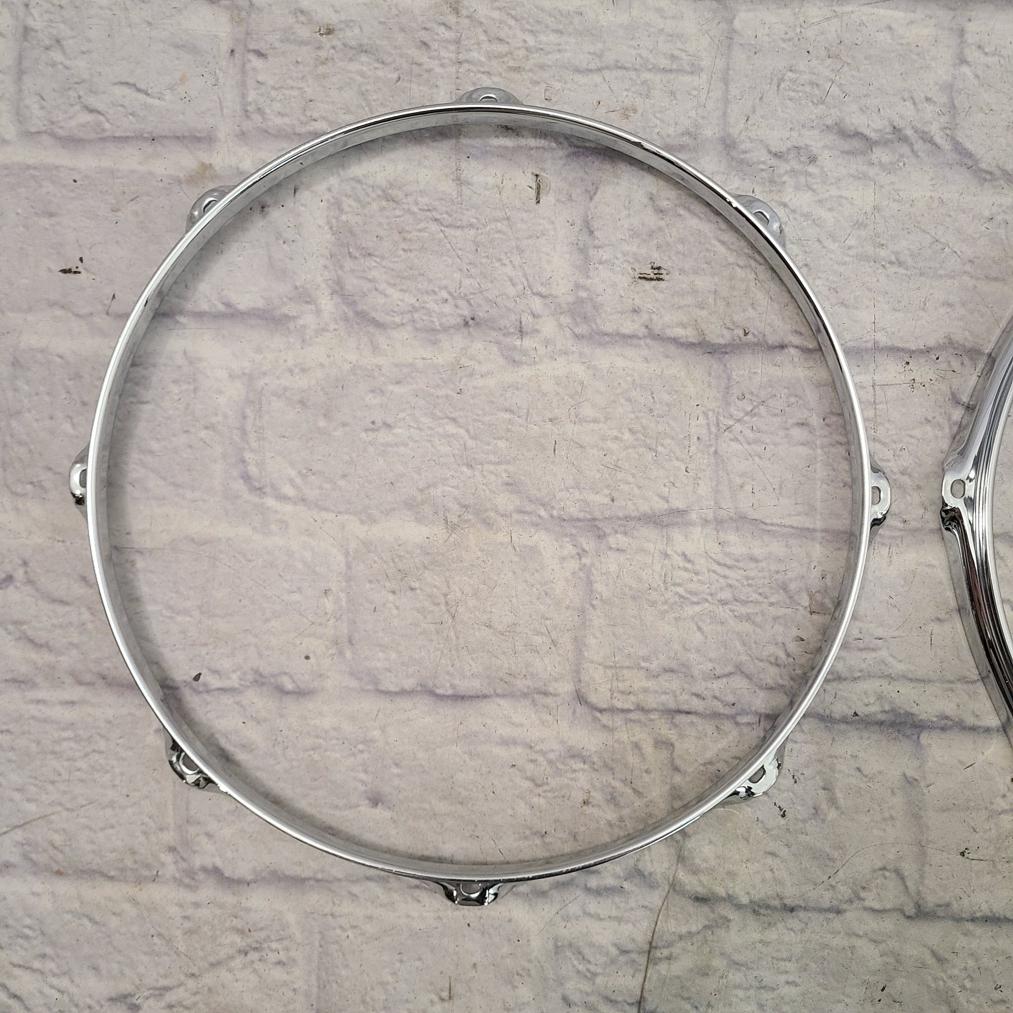 Unknown 14" 8 Lug Single Flange Drum Hoops (Pair)