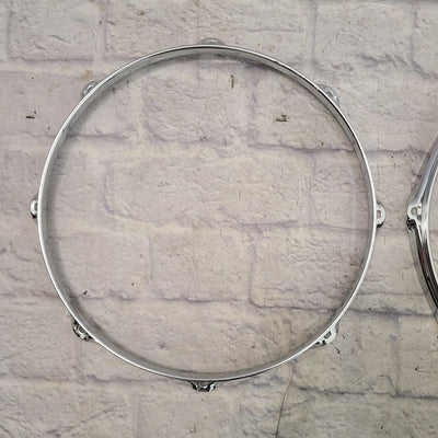 Unknown 14" 8 Lug Single Flange Drum Hoops (Pair)