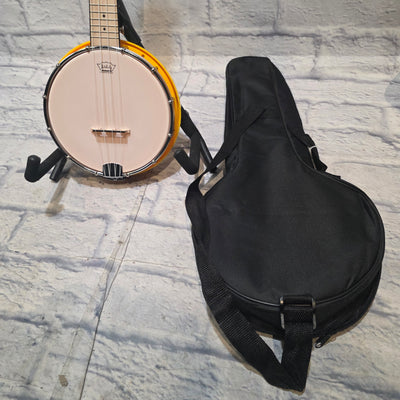 Mulucky Banjo Ukulele - Yellow w/ gig bag