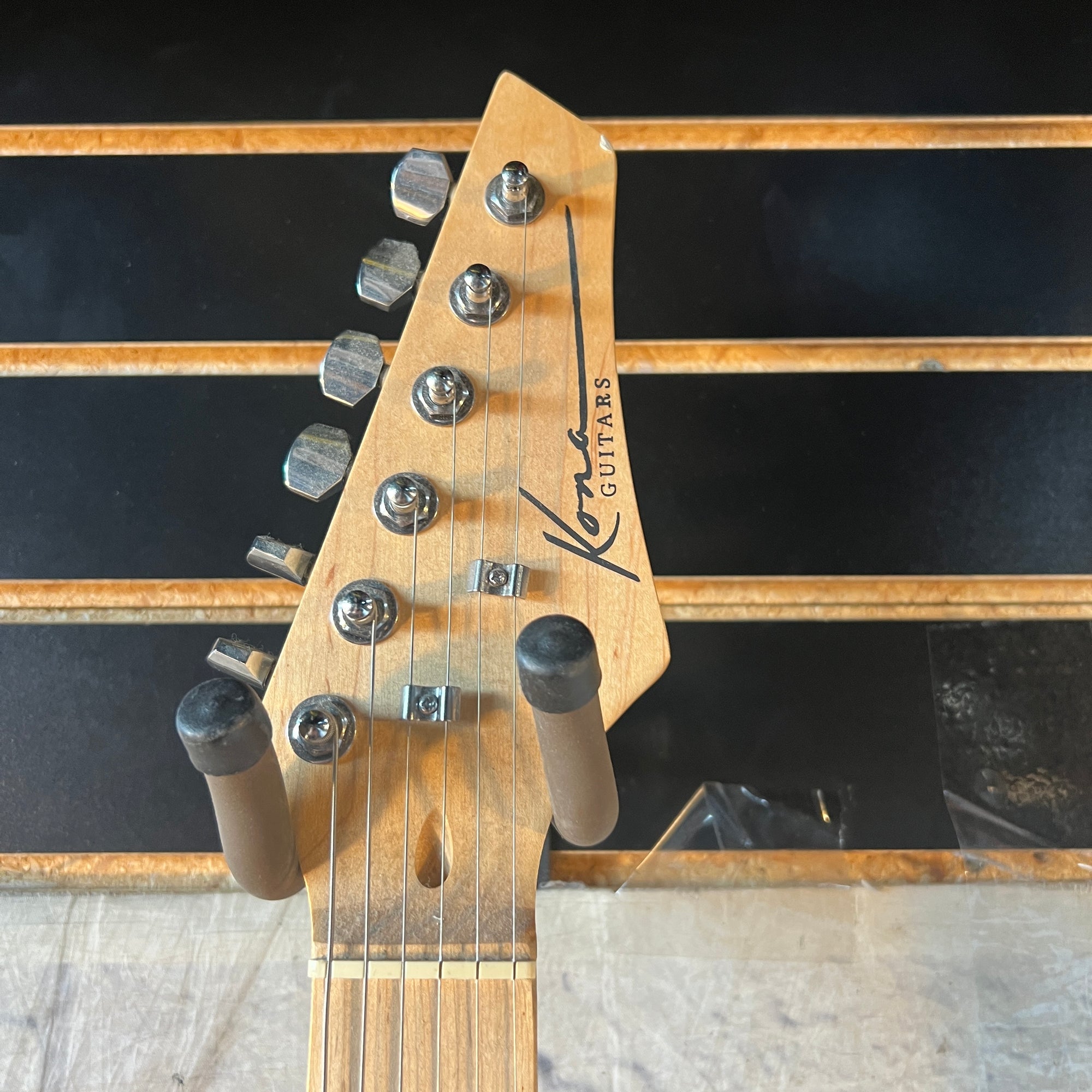 Kona Strat Style Solid Body Black Electric Guitar