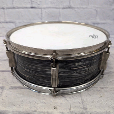 Ludwig Pioneer 5x14" Snare Drum Black Oyster Pearl Keystone Badge Vintage 1964