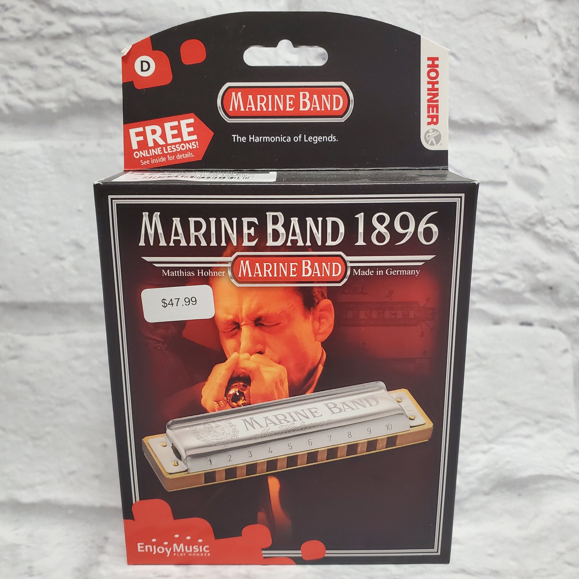 Hohner Marine Band Harmonica 1896bx Blues Harp Key Of D