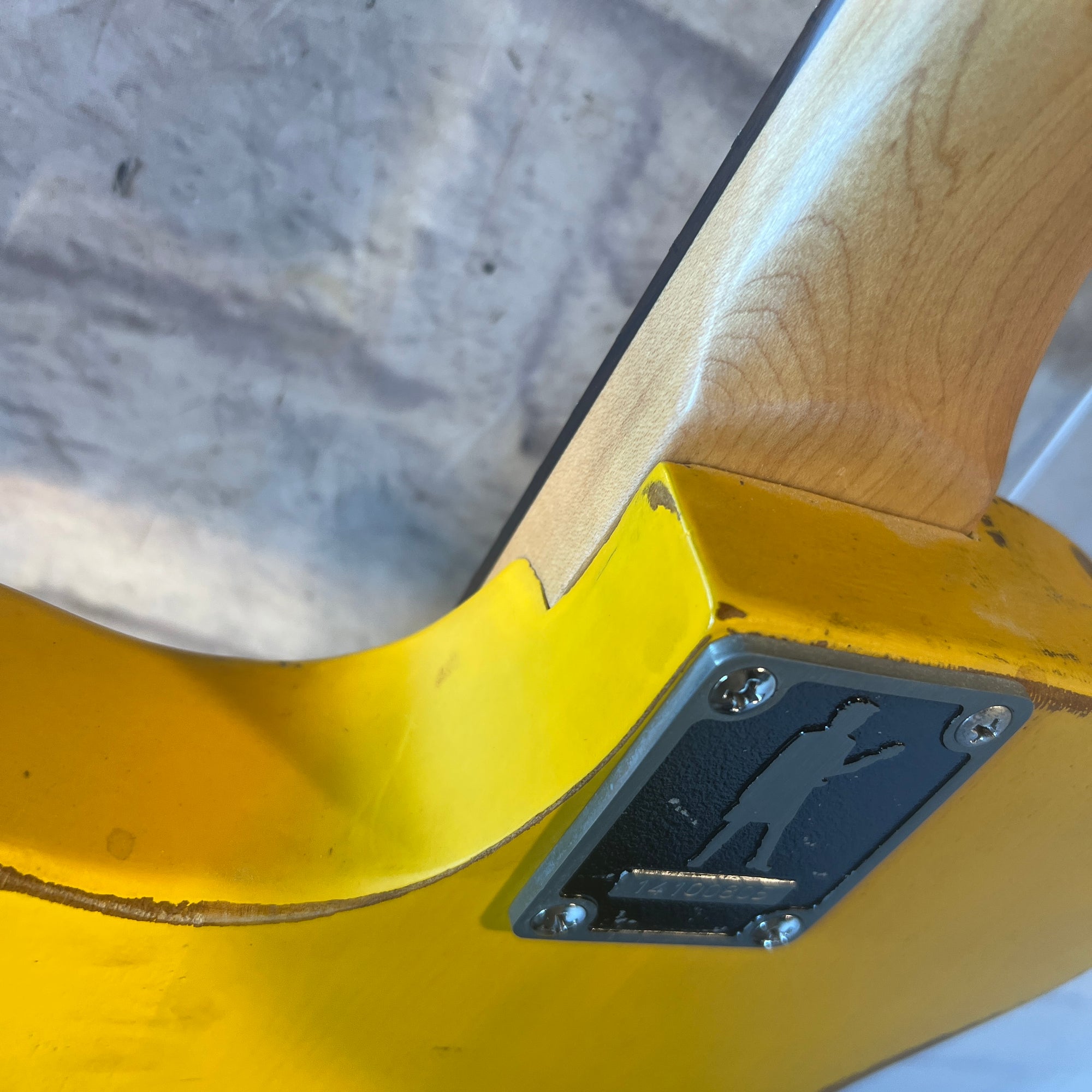 Slick SL52 LP Style Distressed TV Yellow Electric Guitar