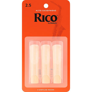 Rico Alto Saxophone Reeds 2.5 - 3-pack
