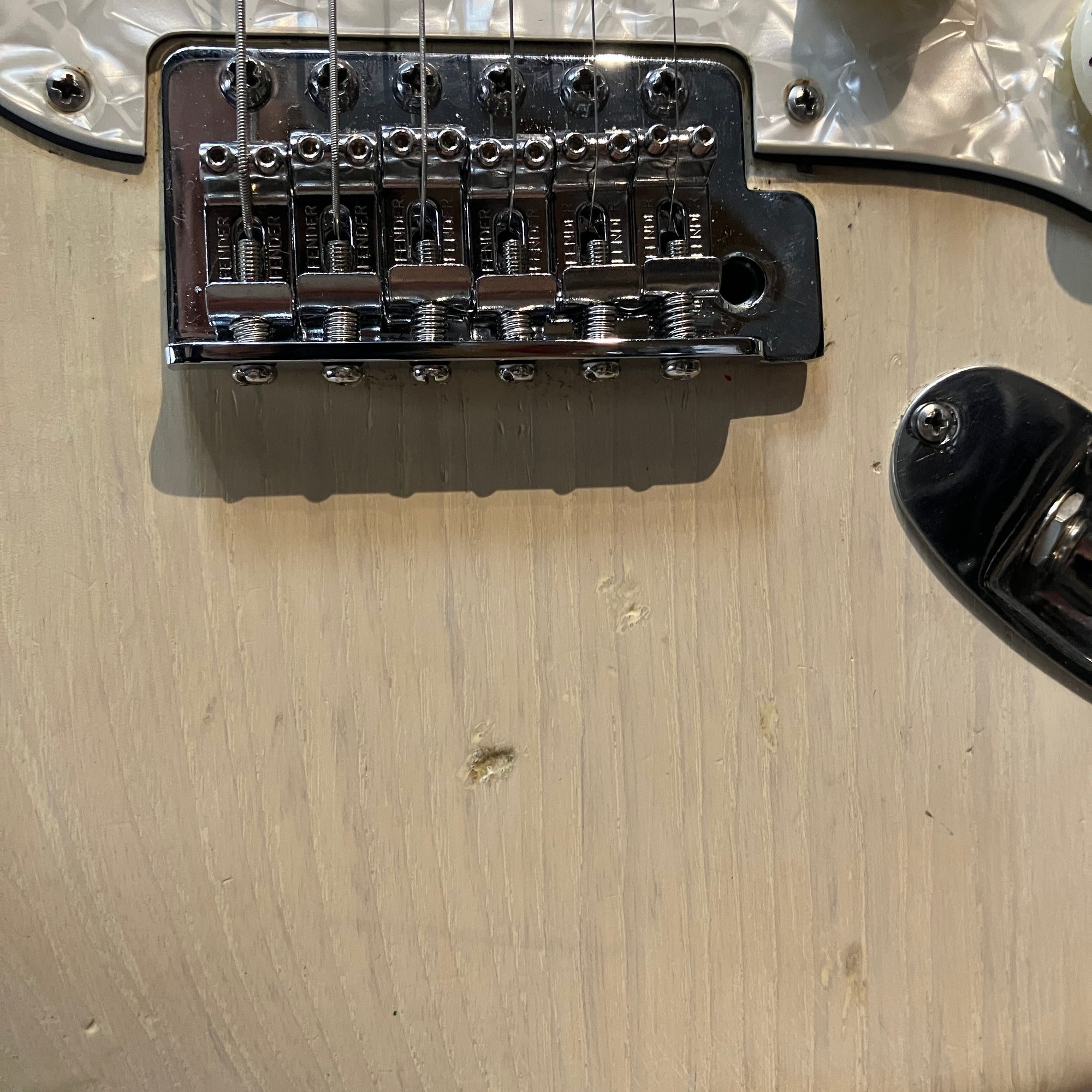 Fender MIM Stratocaster White Blonde Electric Guitar - Refinished