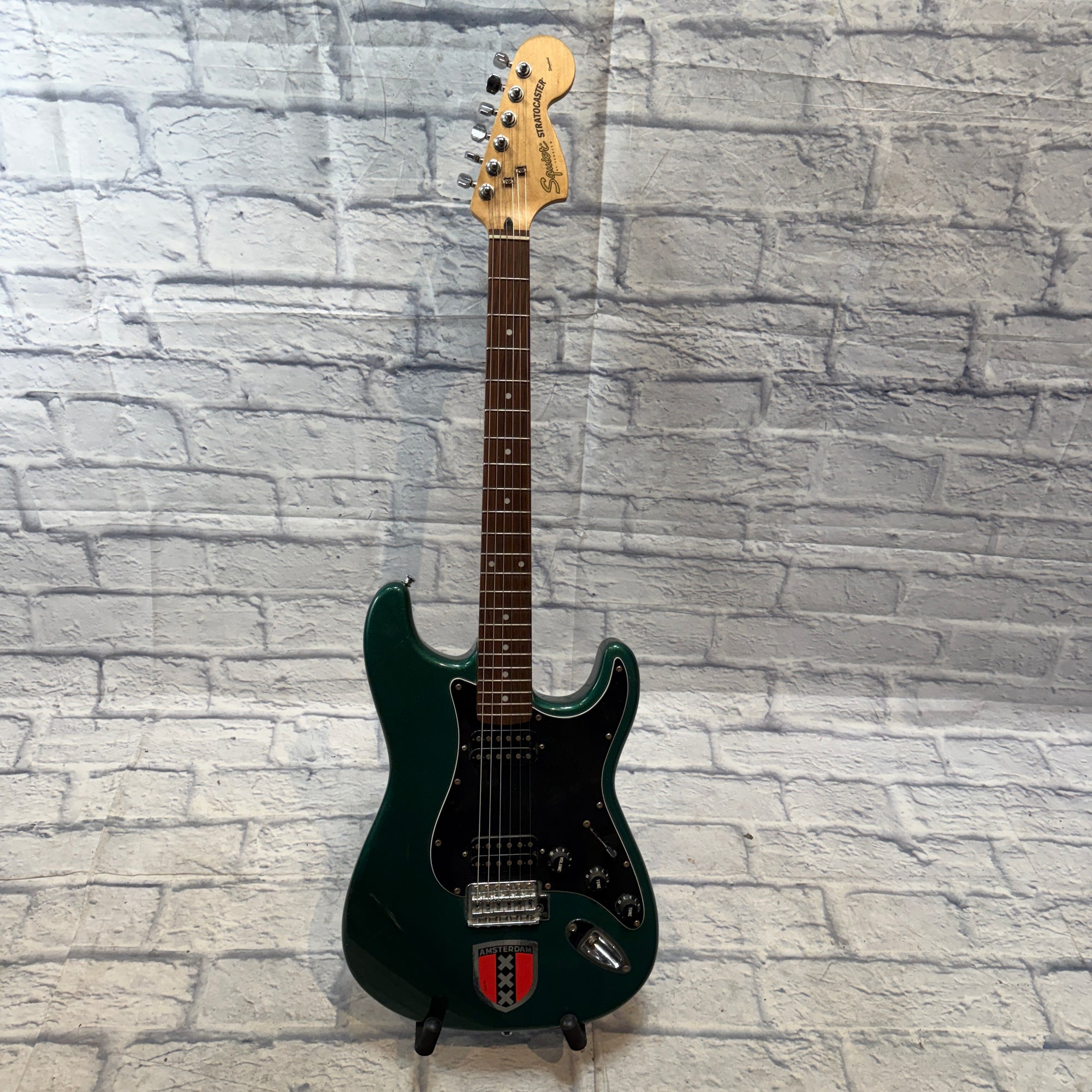 Fender Squier Standard Series HH Stratocaster Electric Guitar - Metallic Green