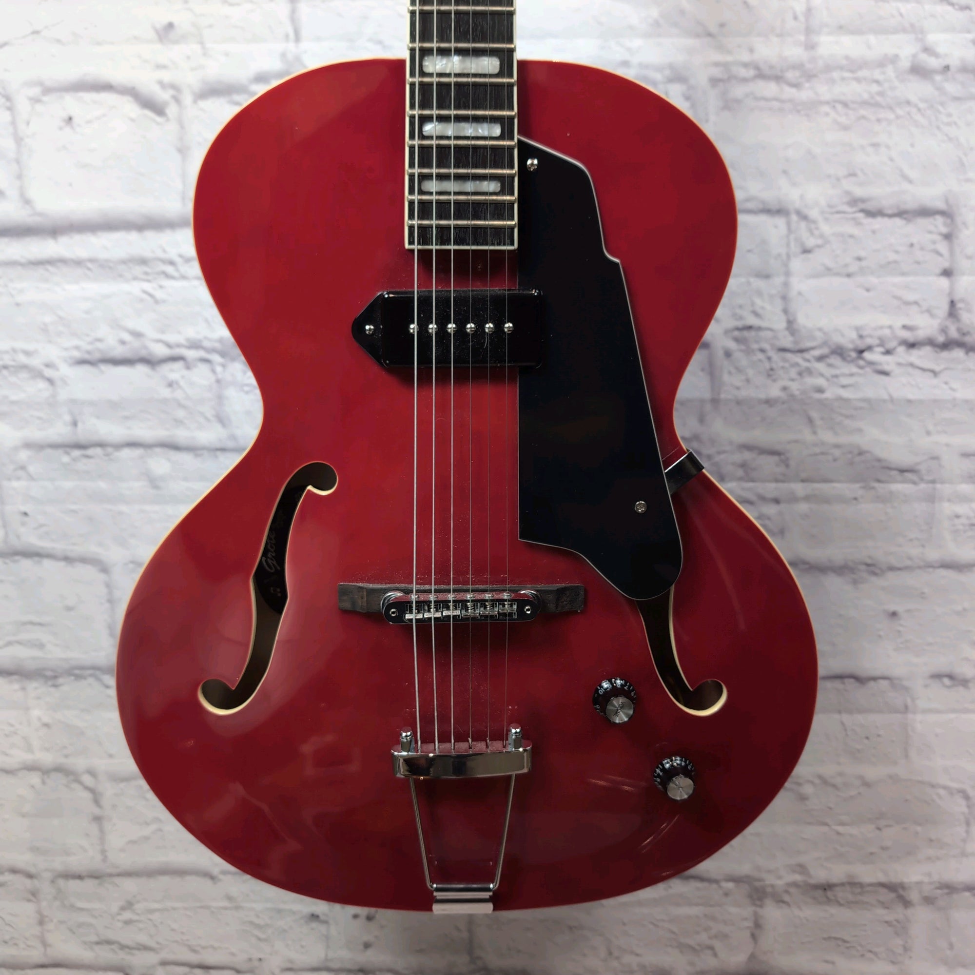 Grote Jazz Guitar w/ P90 GRWB-ZTTR Hollow Body Electric Guitar - Red