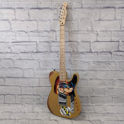 Squier Affinity Telecaster Electric Guitar Relic w/ 1950s Sci Fi Woman Pickguard