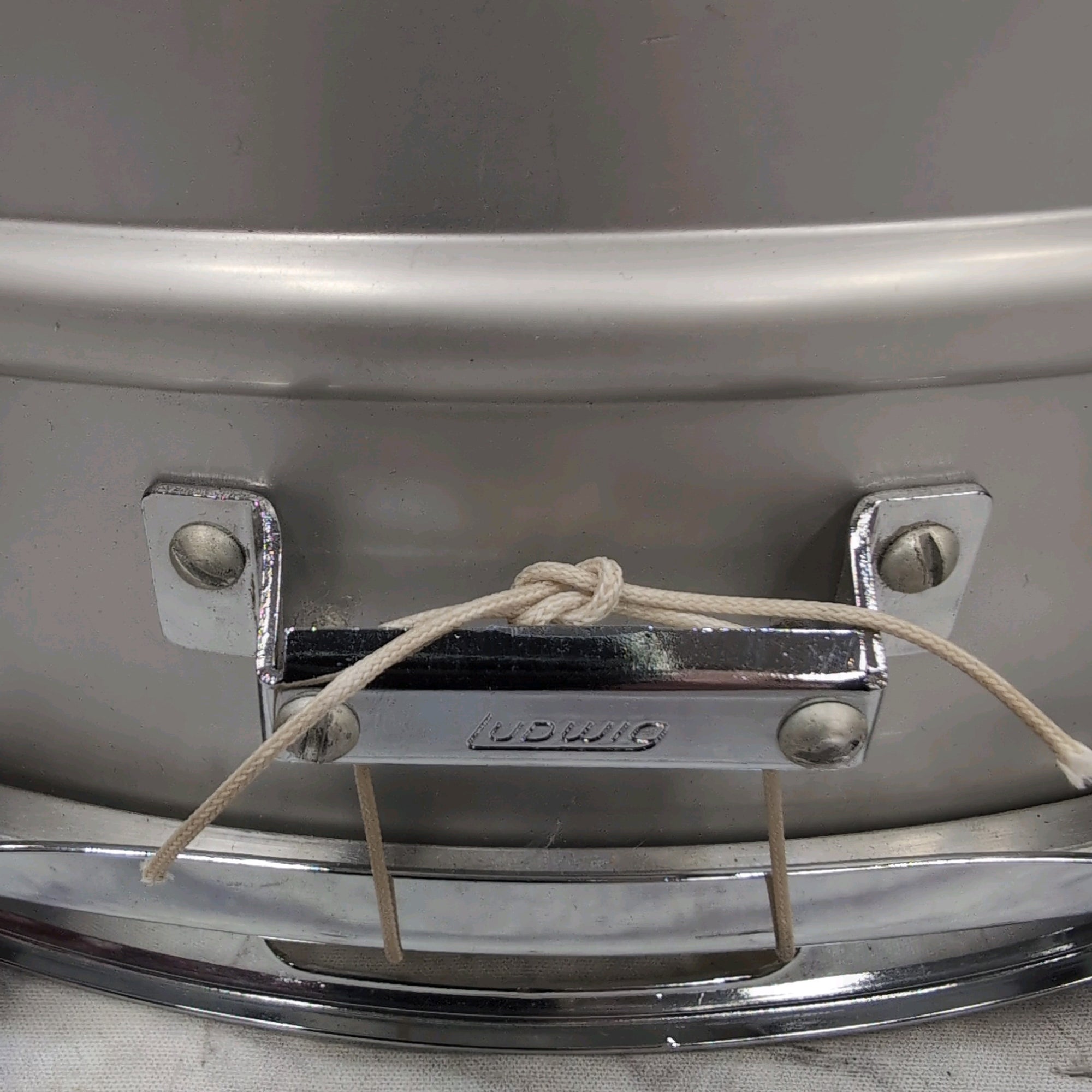 Ludwig Acrolite No 404 1970s 8-Lug Aluminum 5x14 Snare Drum Blue/Olive Badge w/blue case
