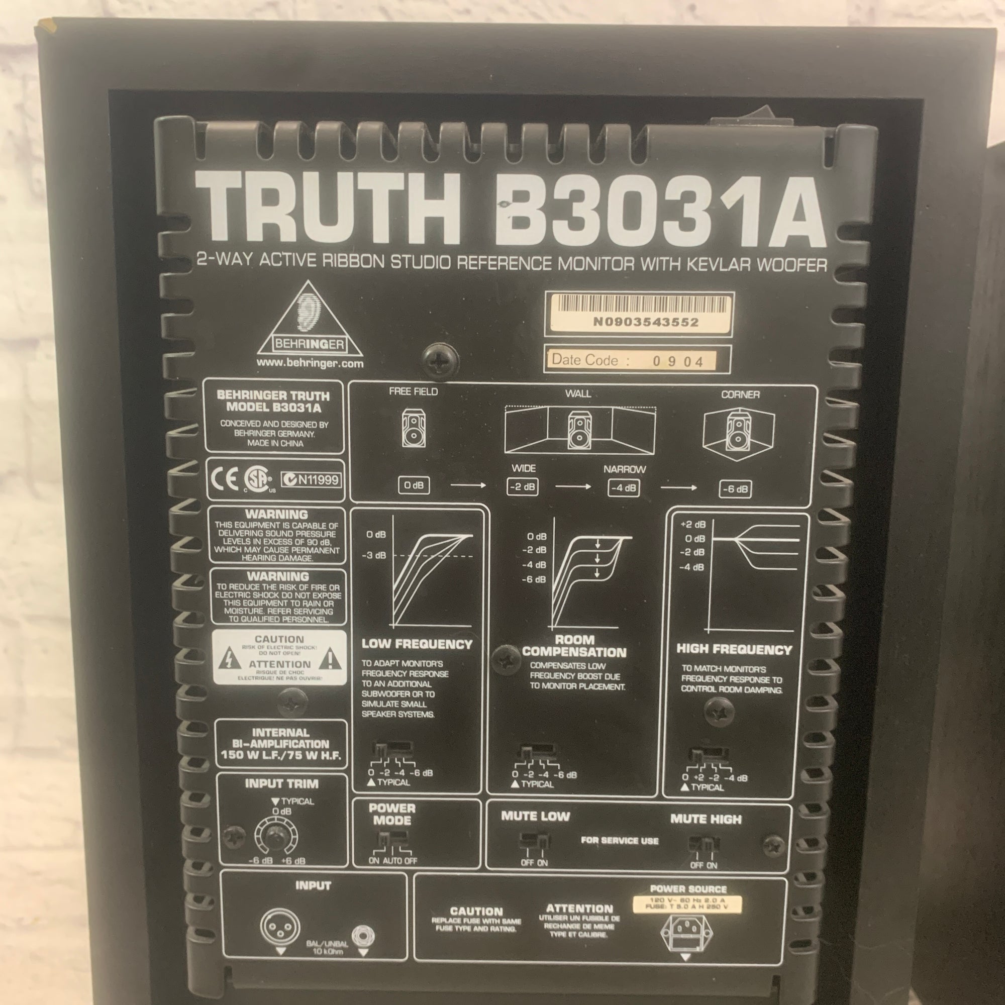 Behringer Truth B2031A Monitors AS IS