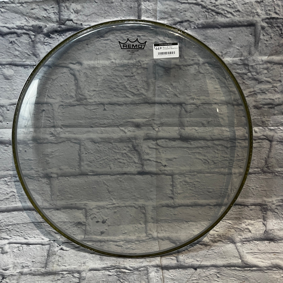 Remo 22" Clear Ambassador Bass Drum