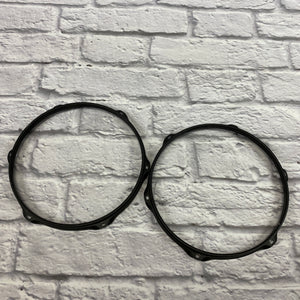 6-Lug 12" Black Drum Hoop Pair