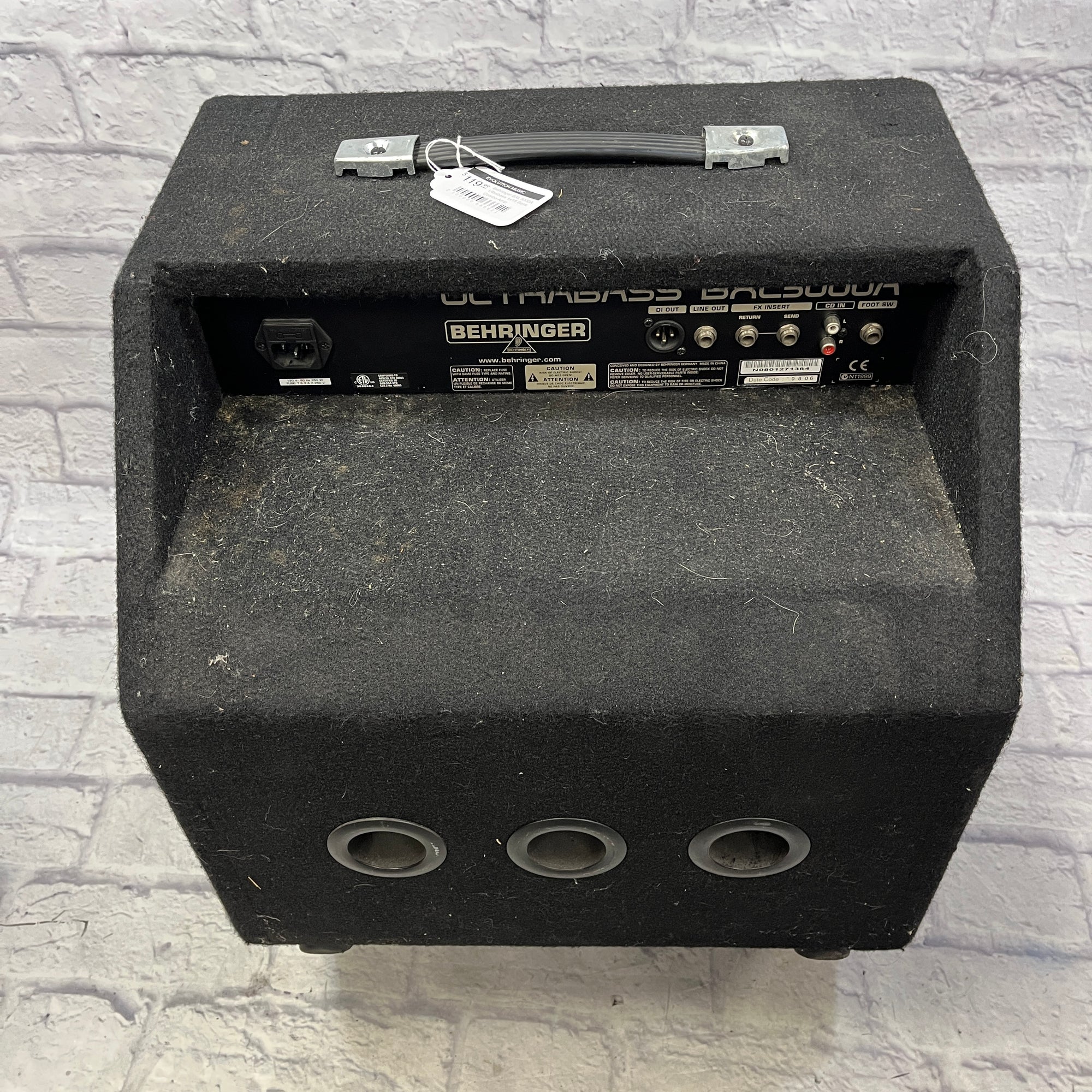 Behringer BXL3000A Ultrabass 1x15 Bass Combo Amp - Evolution