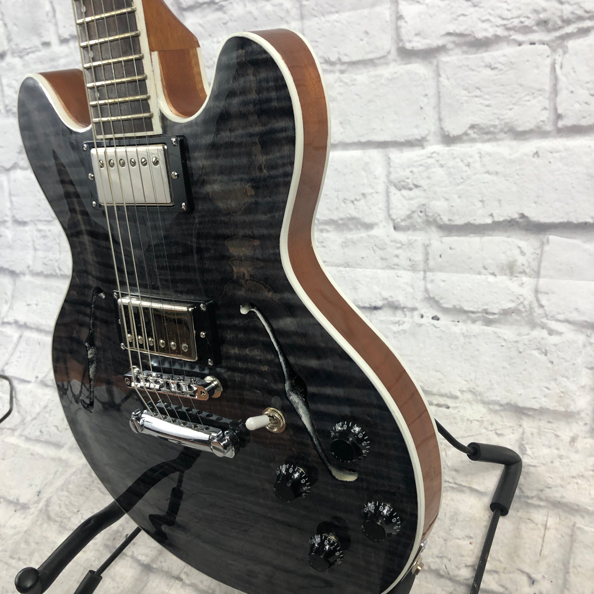 Gatto Custom ES 339 Style  Black Nitro Finish Semi Hollow Guitar
