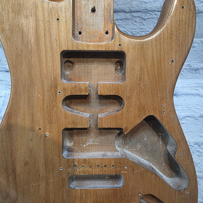 Unknown Strat Style Electric Solid Ash Guitar Body - Natural Finish