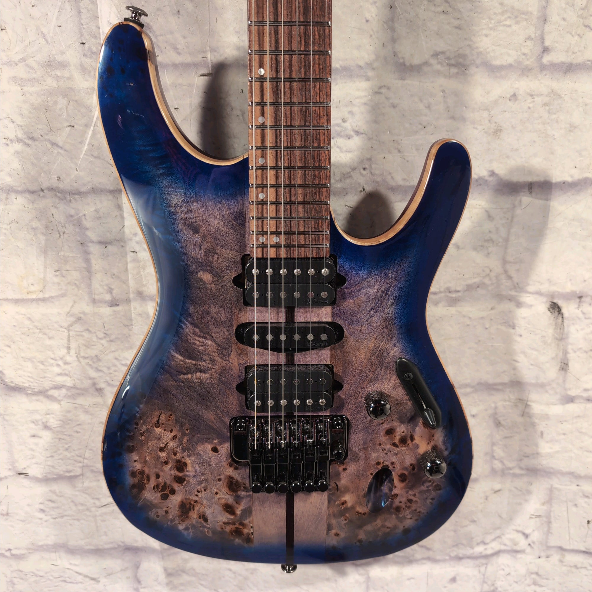 Ibanez Premium S1070PBZ Electric Guitar Cerulean Blue Burst with Original Gig Bag