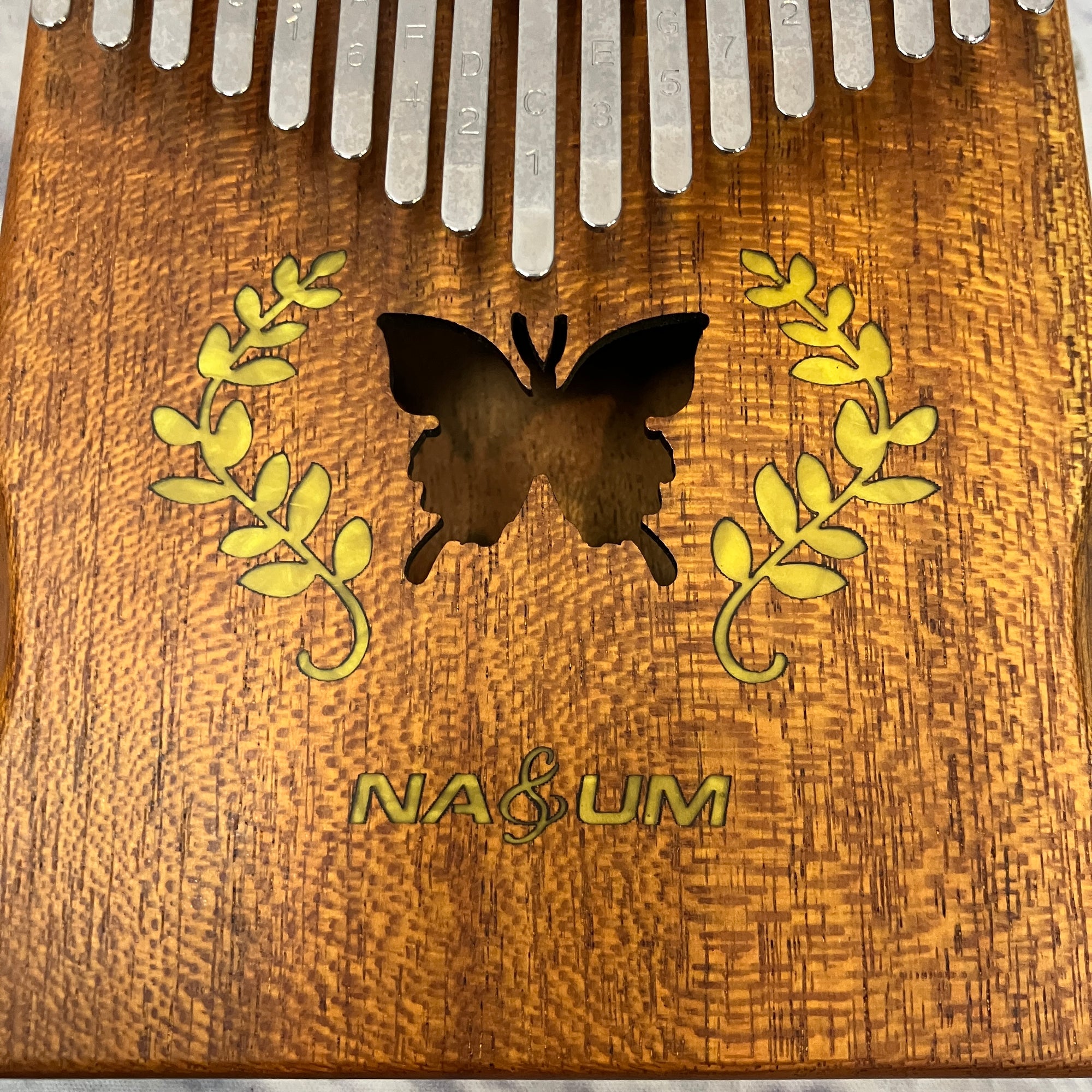 Unknown Butterfly Kalimba with Case