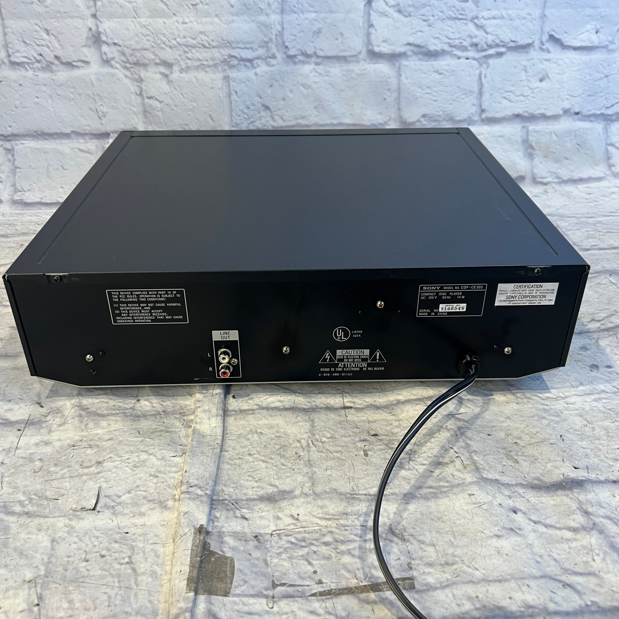 Sony CDP-CE305 Component 5-Disc CD Player Changer