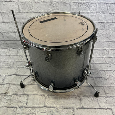 PDP X7 Silver to Black Sparkle 16x16" Floor Tom