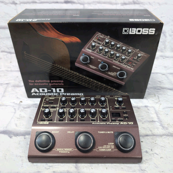 Boss AD-10 Acoustic Preamp Pedal - Evolution Music