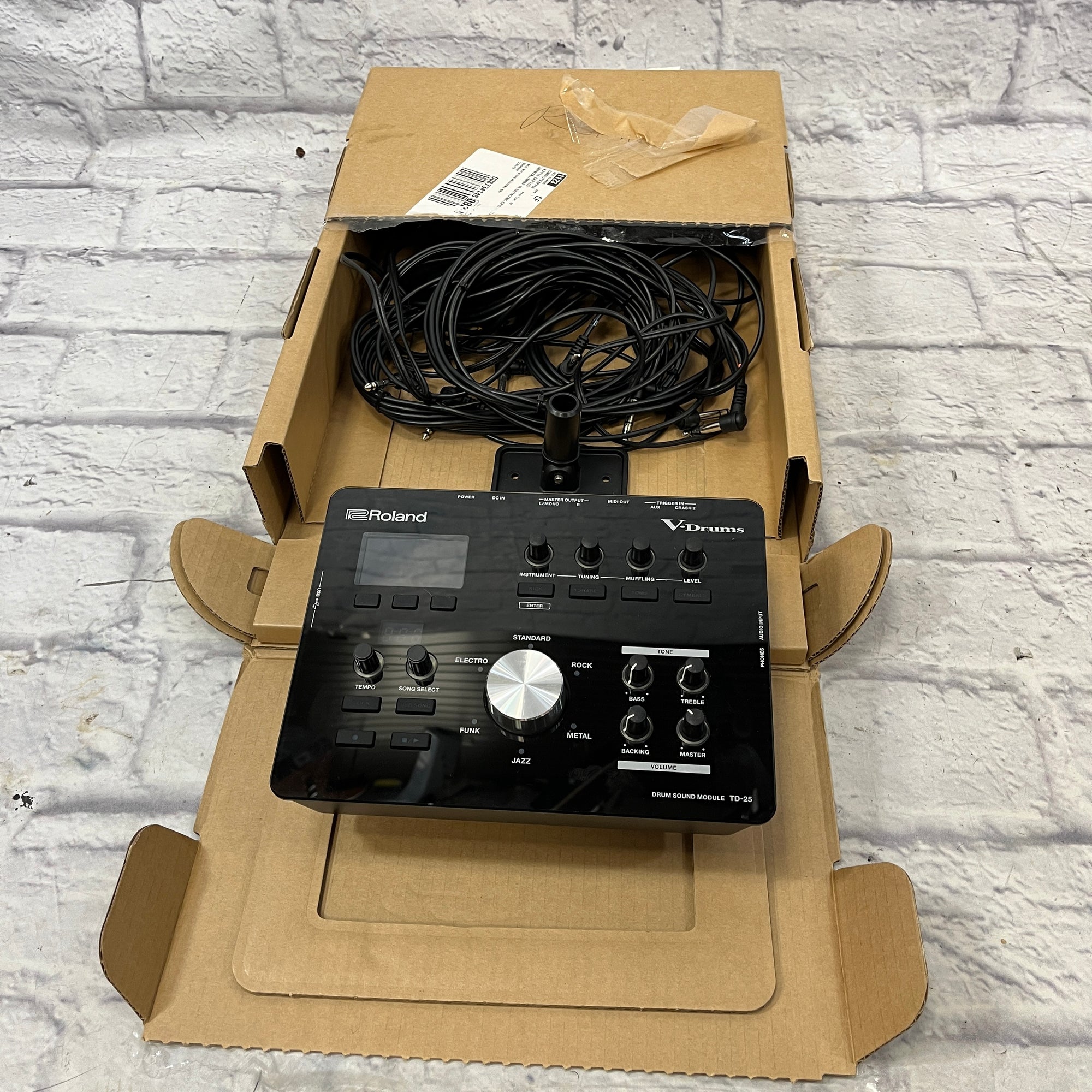 Roland TD-25 Electronic Drum Module with Mount and Cabling