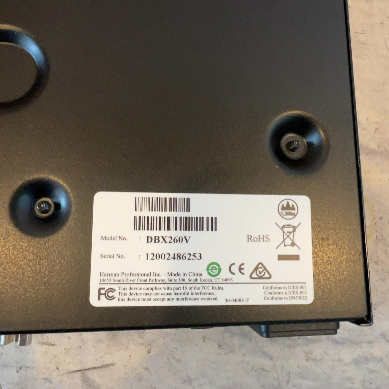 DBX Driverack 260 Loudspeaker Management System