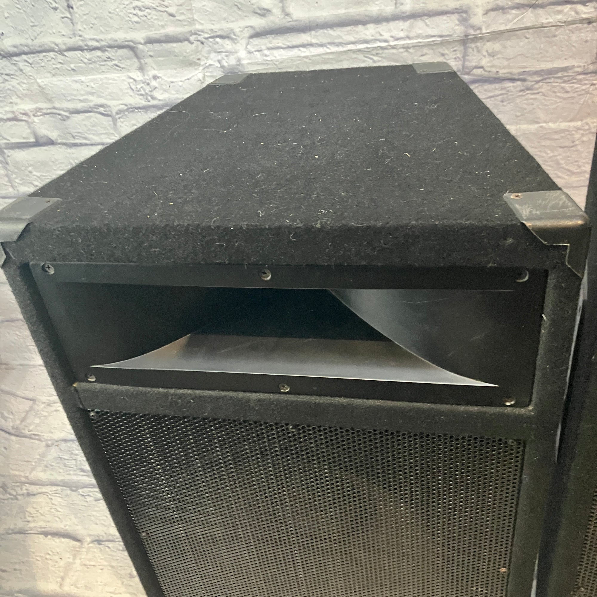 Pair of Nady PTS515 12" 400 Watt 2-Way Trapezoid Speaker Cabinets