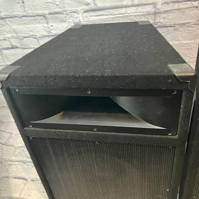 Pair of Nady PTS515 12" 400 Watt 2-Way Trapezoid Speaker Cabinets