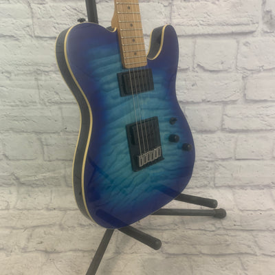 Schecter PT Pro Transparent Blue Burst Electric Guitar