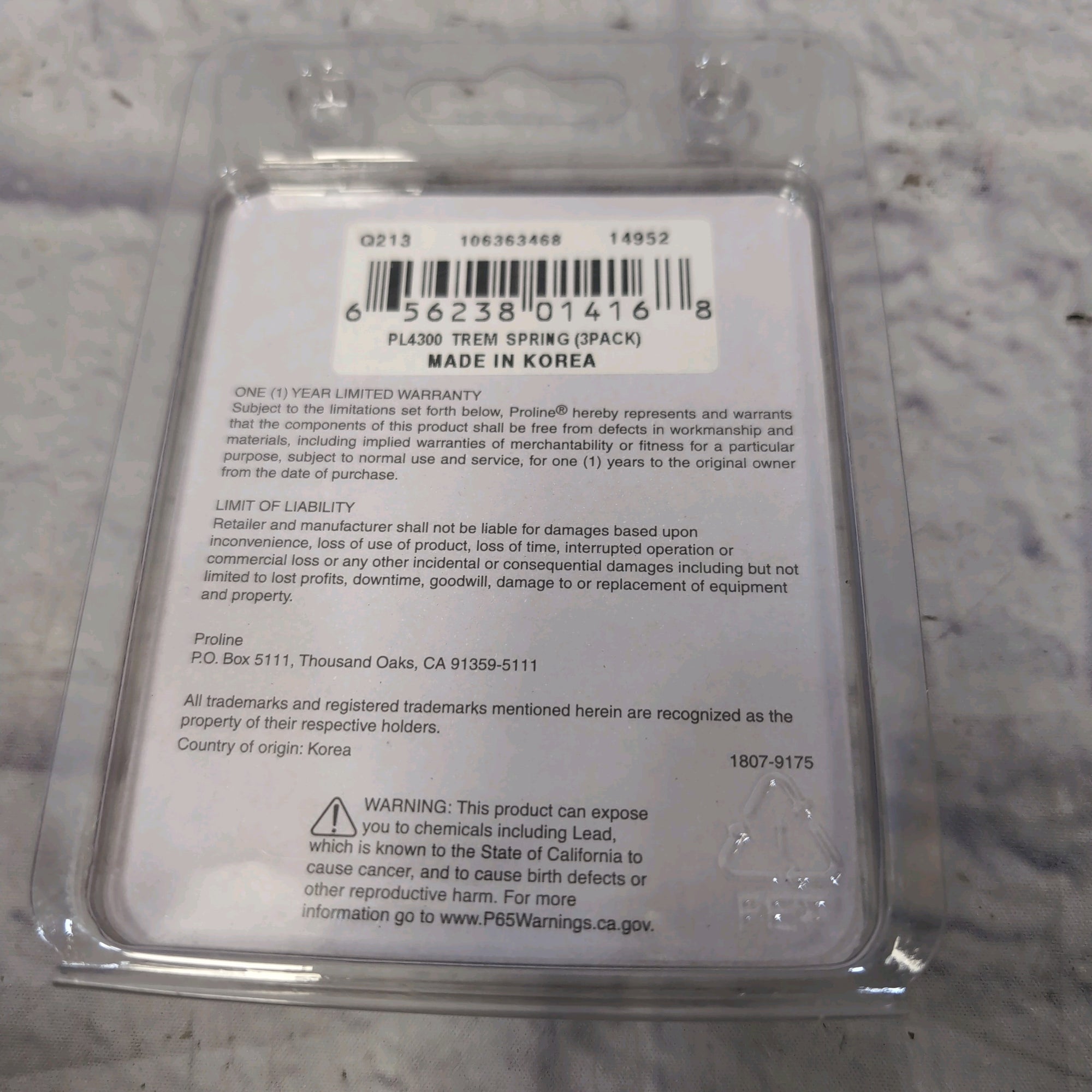 Proline PL4300 3 Pack Trem Springs
